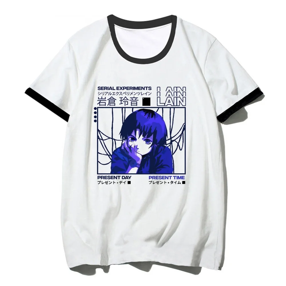 Serial Experiments Lain top tees female vintage streetwear harajuku manga korean fashion top tees summer jojifuku y2k