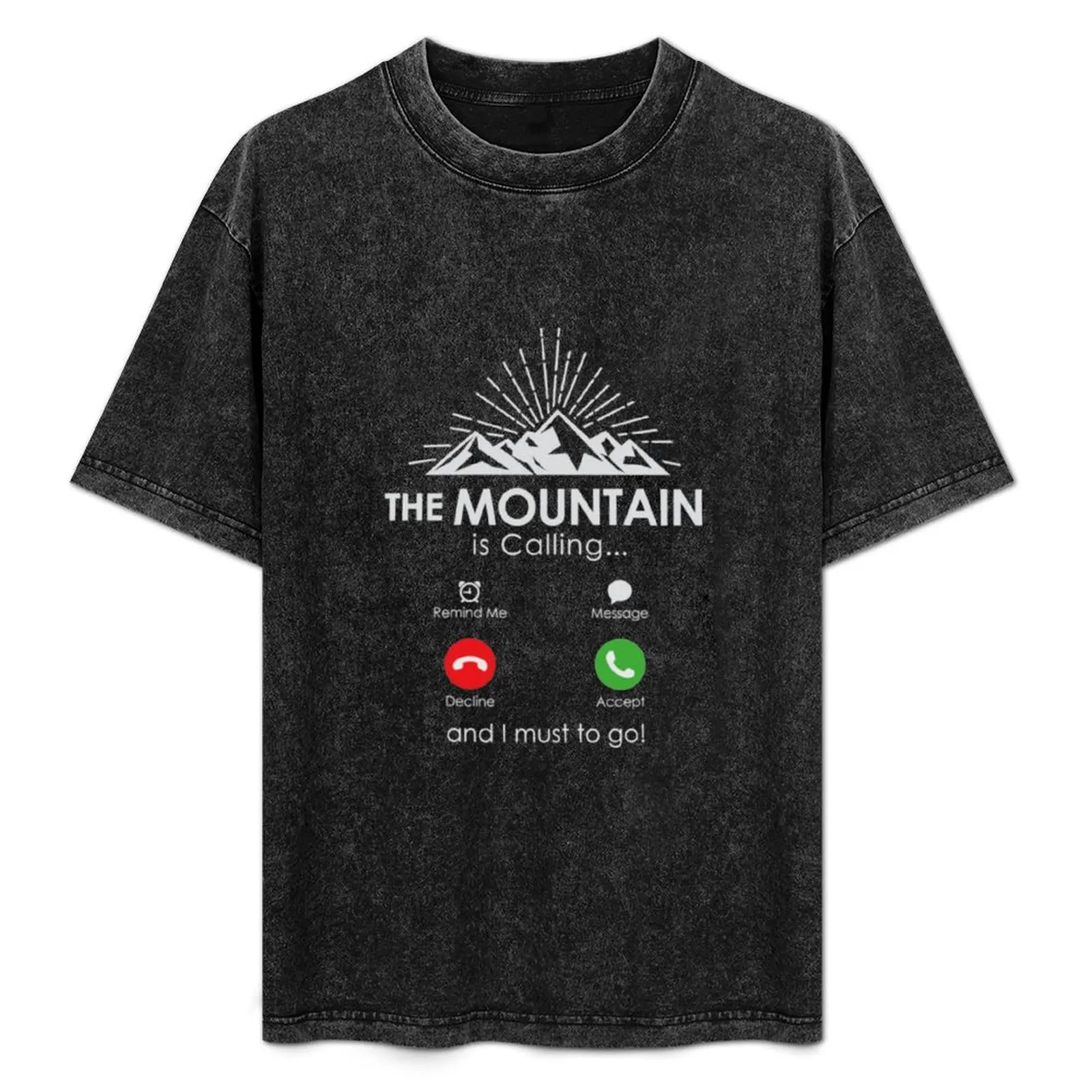 

The Mountain Is Calling T-Shirt vintage anime shirt anime shirt Anime t-shirt t shirts for men cotton