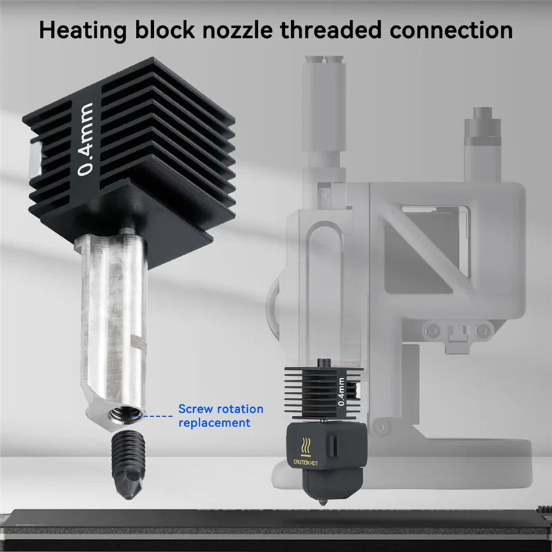 HJ-For Bambu Lab A1 Hotend Kit استبدال فوهة Bambulab A1 Hotend A1 فوهة صغيرة نهاية ساخنة الجمعية رأس الطباعة تصلب