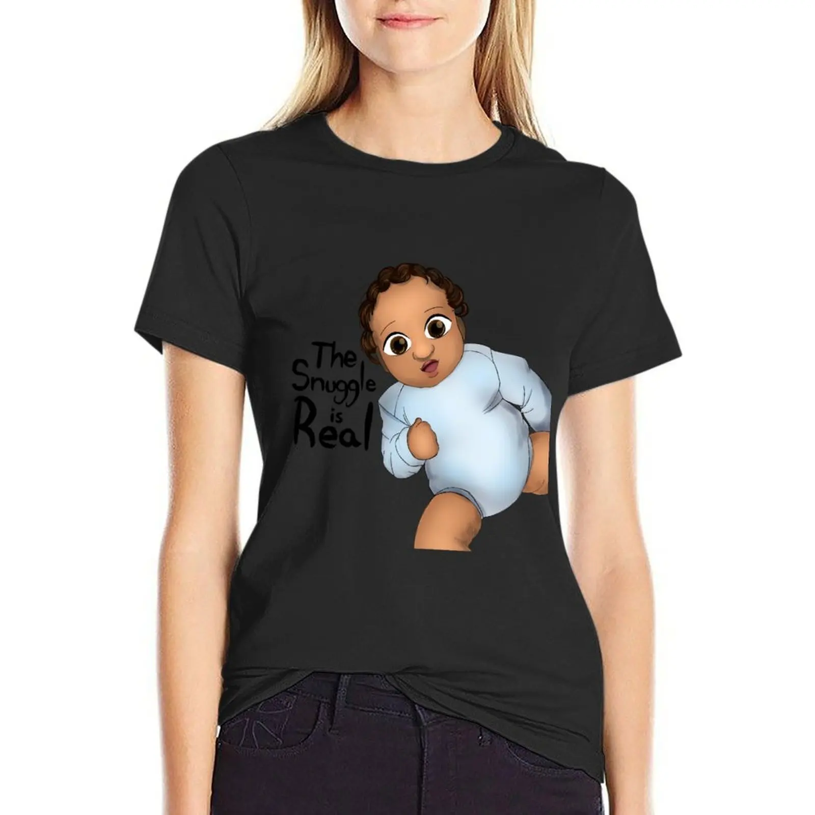 

Snuggle Baby T-Shirt plus size tops Aesthetic clothing clothes for Women