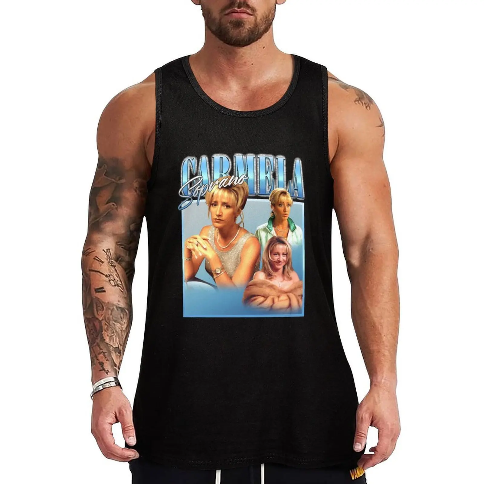 

Carmela Soprano Tank Top t-shirts for Men's gym mens clothing gym shirt men