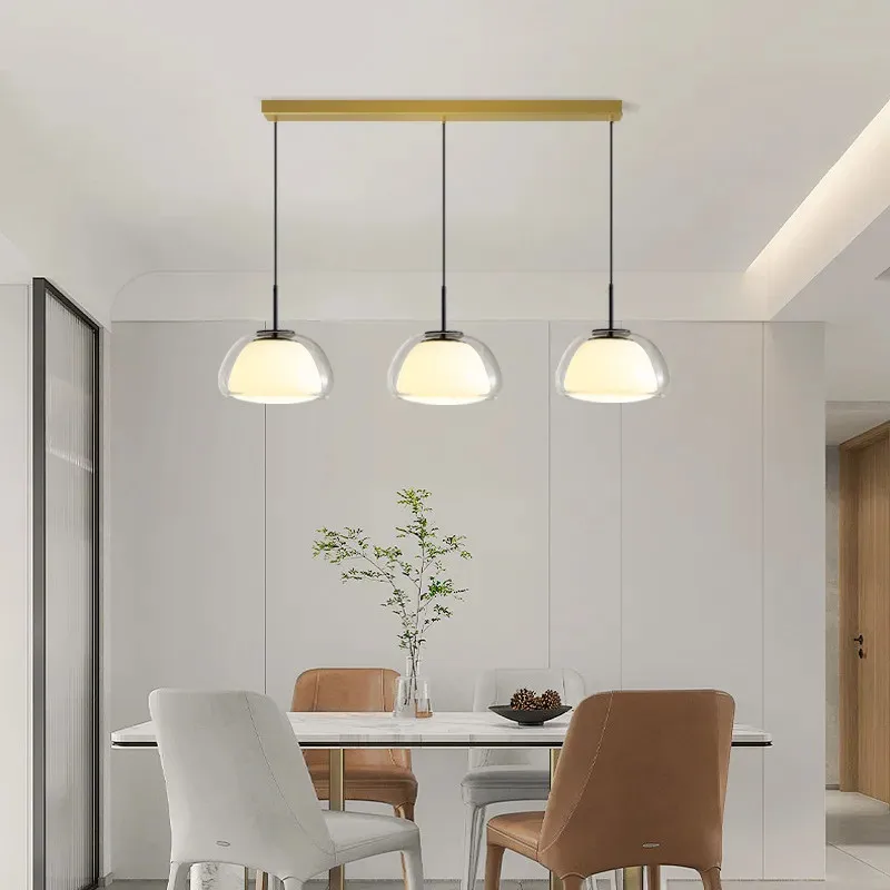 Lampe Suspendue en Gelée Danoise Minimaliste en Verre, Design de Luxe, pour Salon et Chambre à Coucher