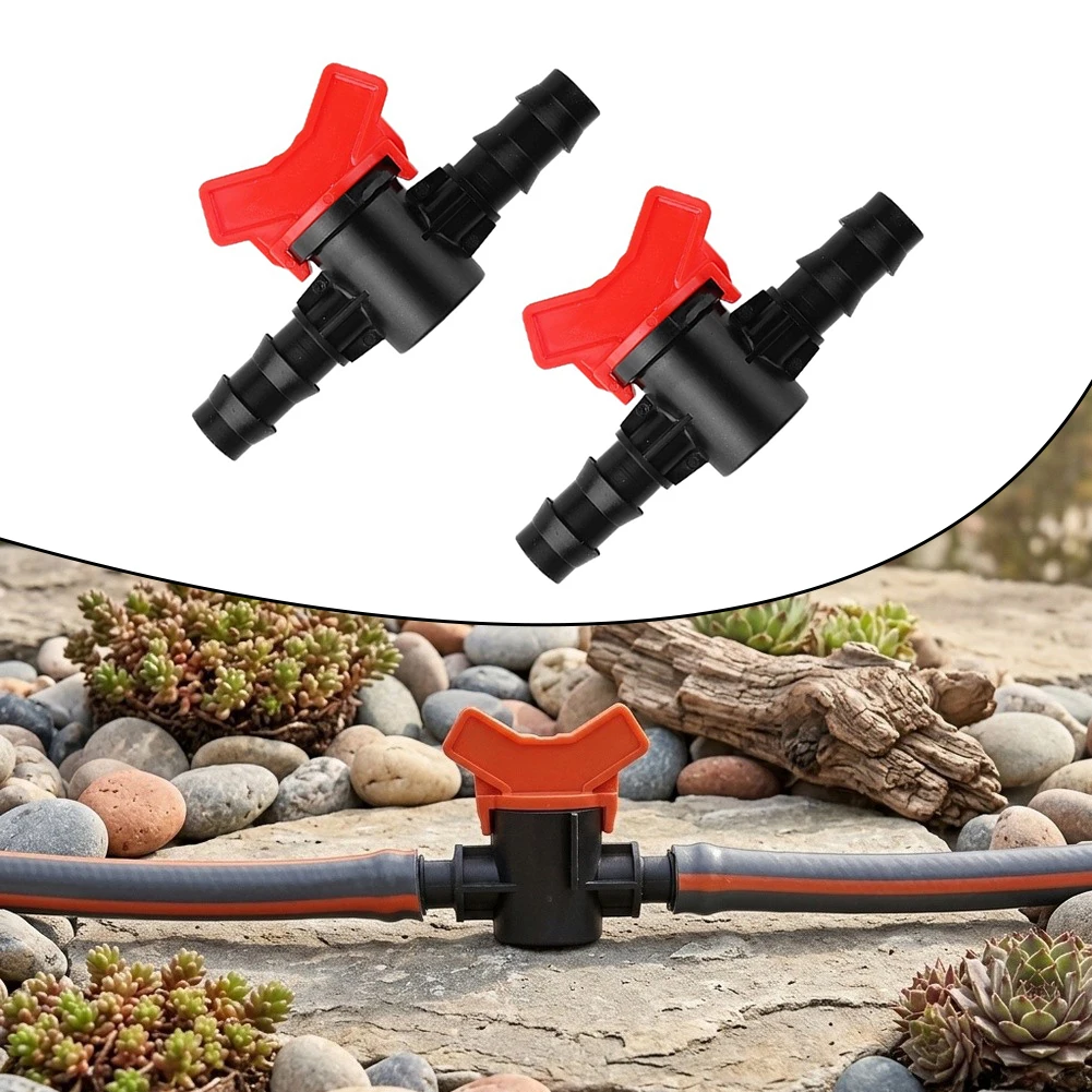 Barbed Ball Valve 16mm to 16mm ABS Made Flow Control Valve for Drip Irrigation and Small Scale Water Management