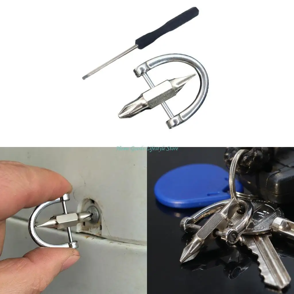 

E74E Convenient Flathead Screwdriver Keychain For Easy Access Practicality