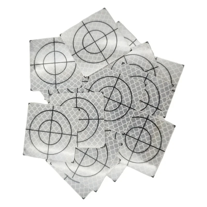 100Pcs Size 20/30/40/50/60MM Reflector Sheet For Leica Total Station Survey Geography White Target Sheet Reflective Sticker