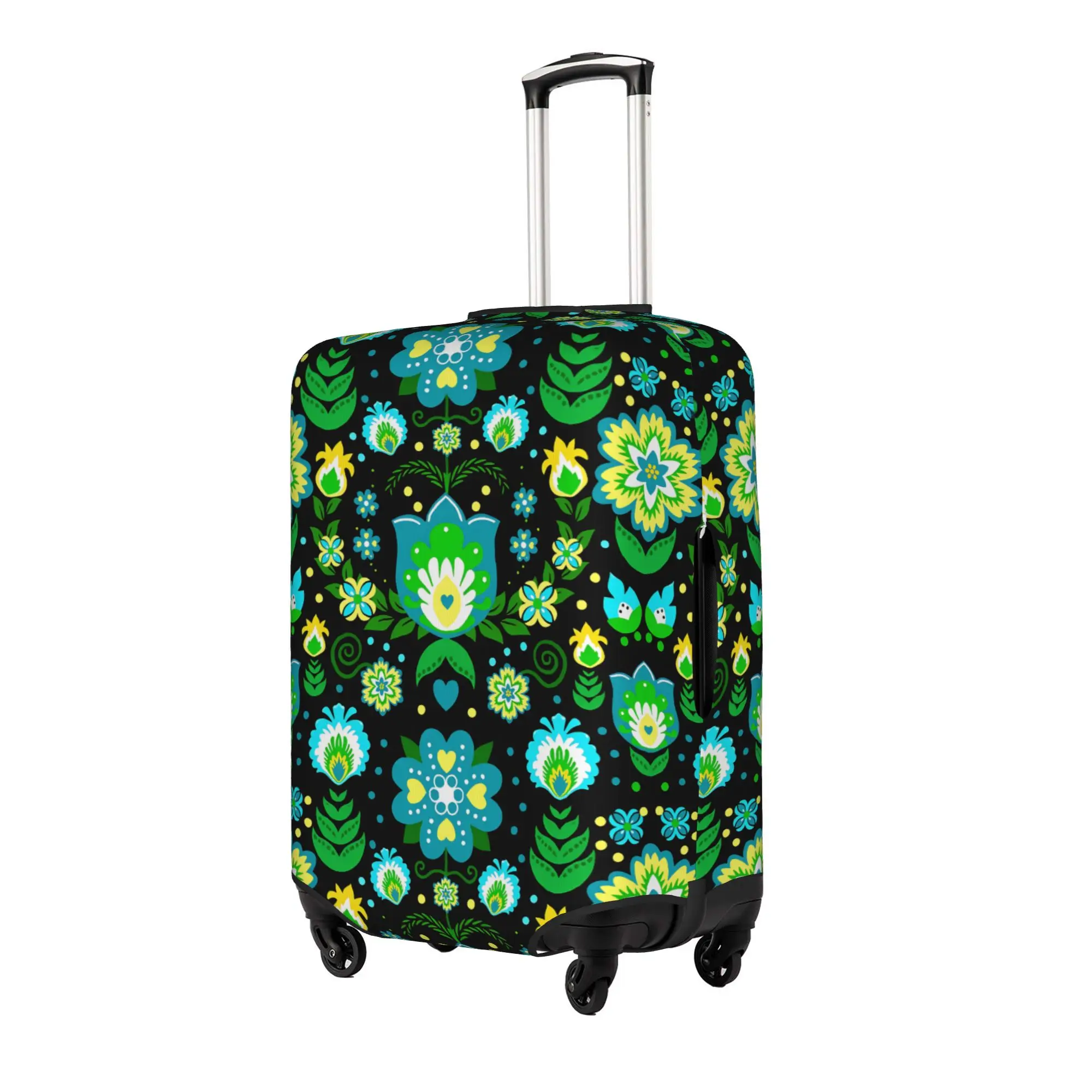 Polish Floral   Suitcase Cover Dust Proof Poland Folk Flowers  Travel Luggage Covers for 18-32 inch