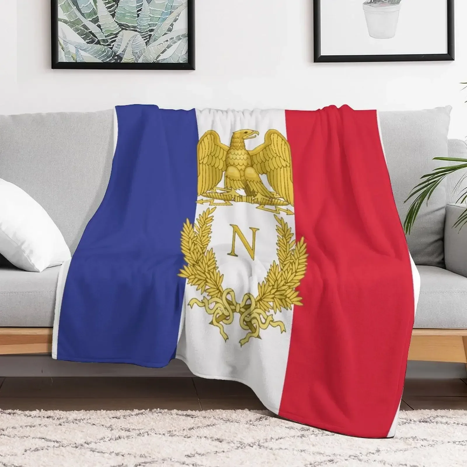 

France napoleon flag - French Pride - Empire - Throw Blanket Custom Comforter Luxury Soft Beds Blankets for sofa Polar Blankets