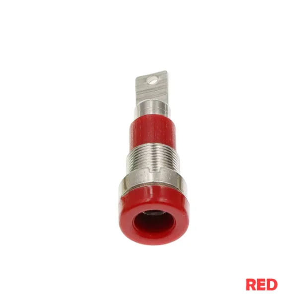 4MM Banana Female Jack Socket Connector Pure Copper Insulated Power Banana Terminal Block Panel Mount Adapter 24A 30V-60V