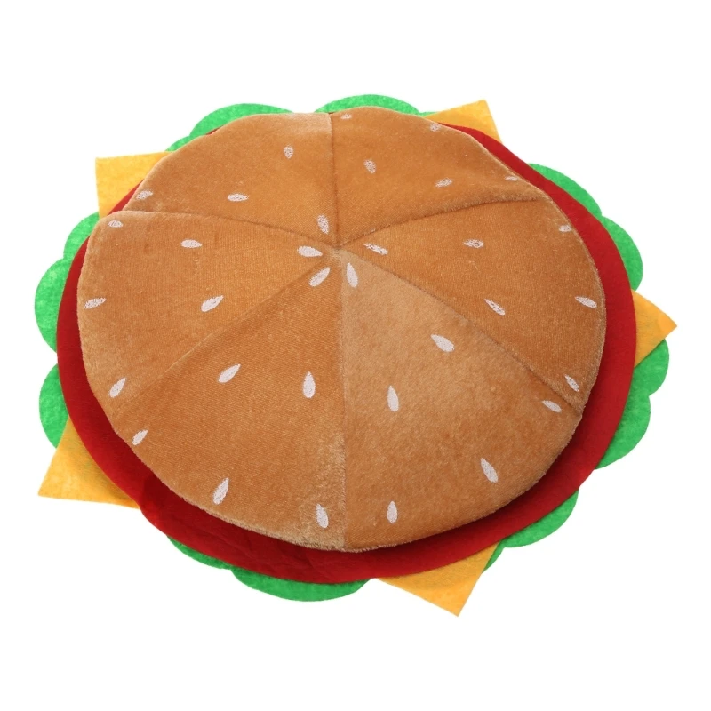 Adult Funny Burger Hat Cosplay Hat Women Ladies Caps Carnival Dress Up Costume Dropship