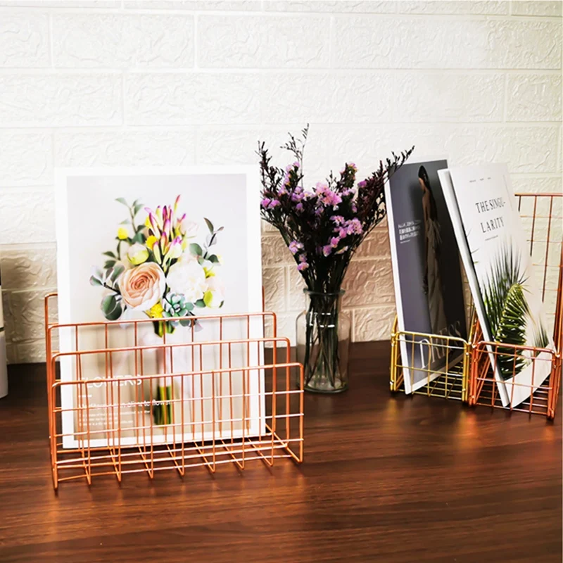 Desktop Mail Organizer, 3-Slot Metal Wire Mail Sorter, Letter Organizer For Letters, Mails, Books, Postcards And More, Mail Hold