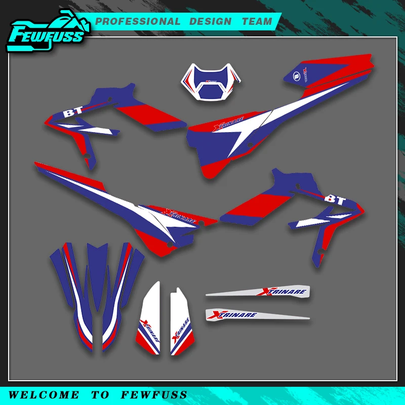 Fewfuss for BETA X TRAINER X-TRAINER XTRAINER 2020 2021 2022 Full Graphics Decals Stickers Motorcycle Background Number Name