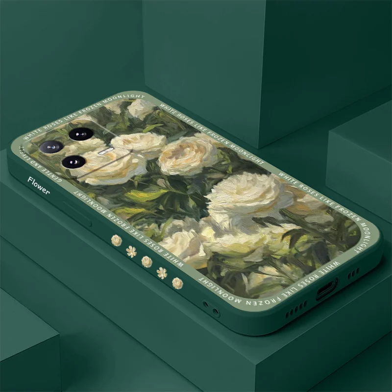 

Elegant White Rose Phone Case For Xiaomi Mi 15 14 14T 13 13T 12 12X 12T 12S 11 11T 10 10T 9 9T Pro Lite Liquid Silicone Cover