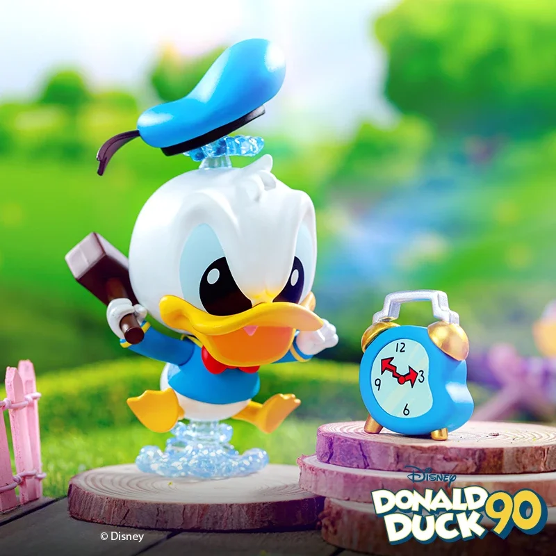 Disney pato donald 90th aniversário primavera tour série caixa misteriosa bonito mini figuras caixa cega crianças presente de aniversário coleção brinquedo