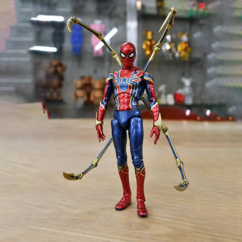 Mafex-Figurines d'action Avenger Spider Man pour enfants, statue de beurre, cadeaux de collection pour petit ami, modèle 081, 14cm