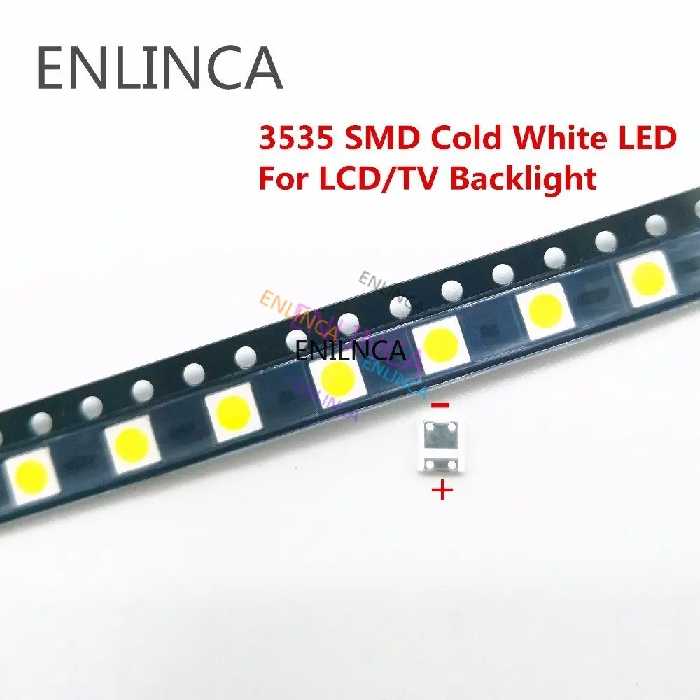 50-100pcs Only Original for LG LED 2W 6V / 1W 3V 3535 Cool Cold White LCD Backlight for TV Smd Led