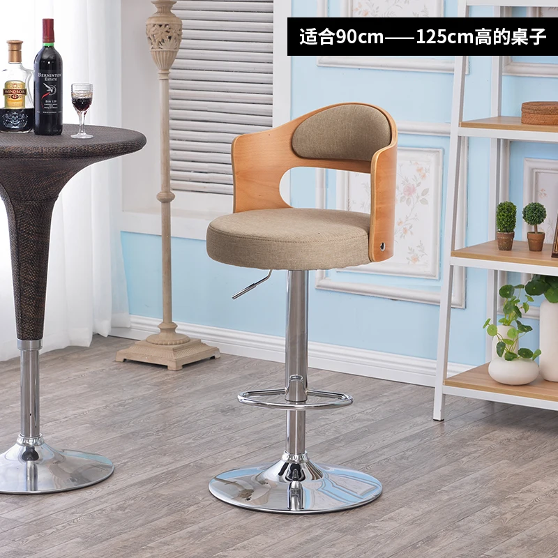 Metal Wood Style Bar Chairs Designer Counter Adjustable Nordic Women Bar Stools Kitchen High Sgabello Cucina Alto Home Furniture