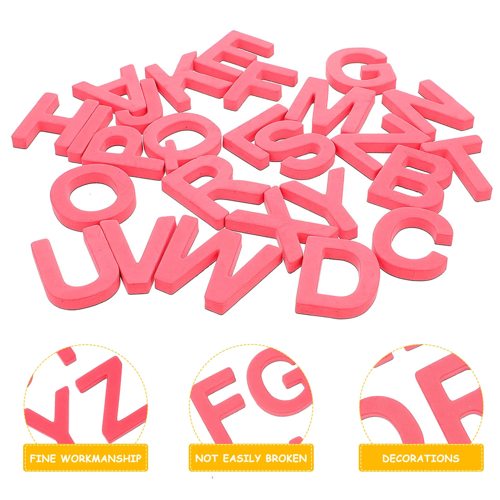 26개 냉장고 자석 영어 대문자 알파벳 학습 냉장고 어린이 교육용 자석 글자 교구