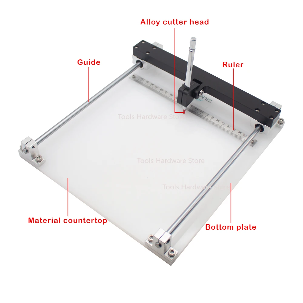 Ferramenta de corte de wafer de silicone de laboratório, trilho duplo, portátil, chip de silicone, camada fina, instrumento de corte de vidro, liga/cortador de diamante