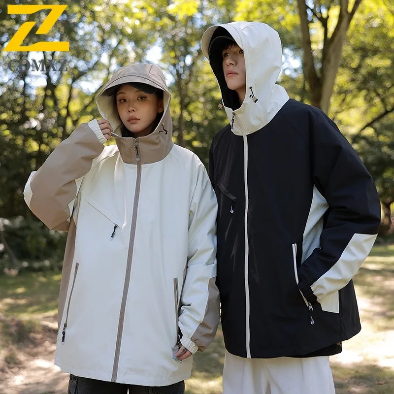 COMXZ 2025 Piumino invernale di alta qualità 90 Piumino d'anatra bianco Coppia all'aperto Cappotto con cappuccio Fodera staccabile Zip bidirezionale