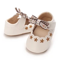 0-1Year Baby Shoes Infant Pre-Walker Shoes Girls Princess Bow Shoes Cute Breathable Flower Soft Sole Casual Sports Footwear 4
