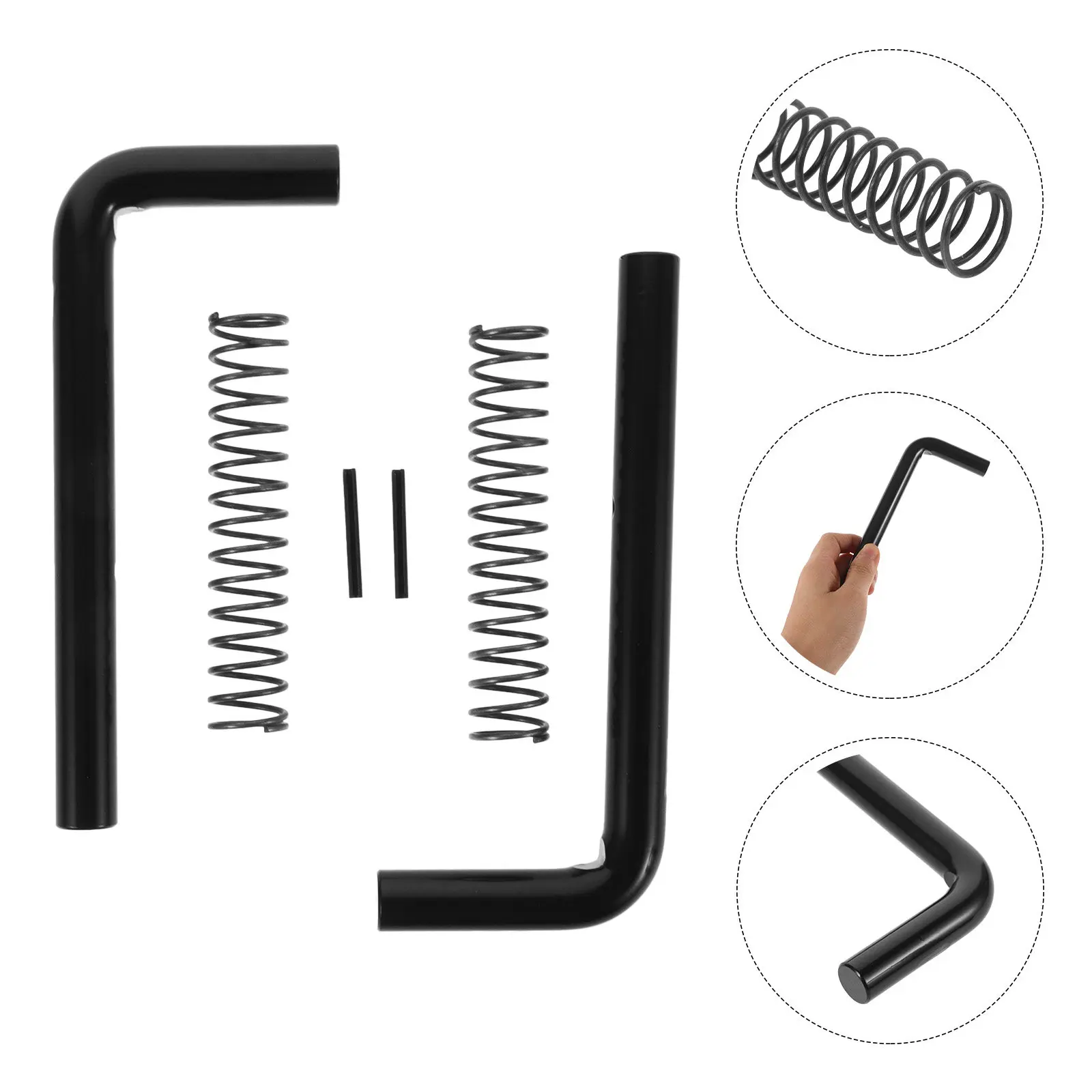 

1 Set Trailer Gate Spring Latch Kit Heavy Duty Utility Trailer Ramp Gate Latch Pin Replacement Portable Secure Spring Loaded