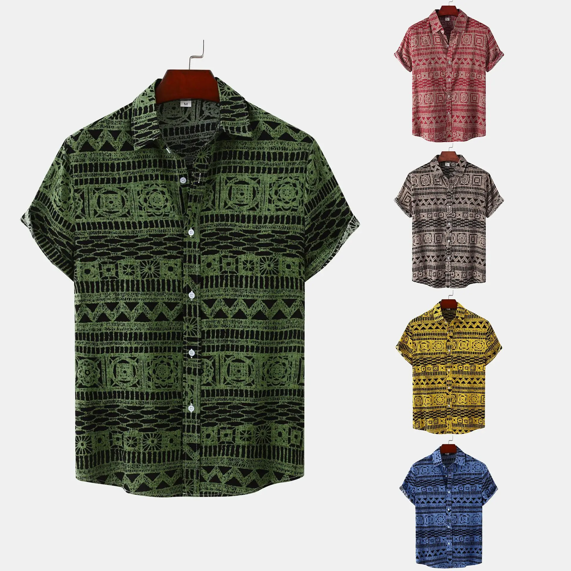 Camisas masculinas de luxo camisetas masculinas moda manga curta camisas e camisas roupas sociais camisetas havaianas algodão tamanho grande