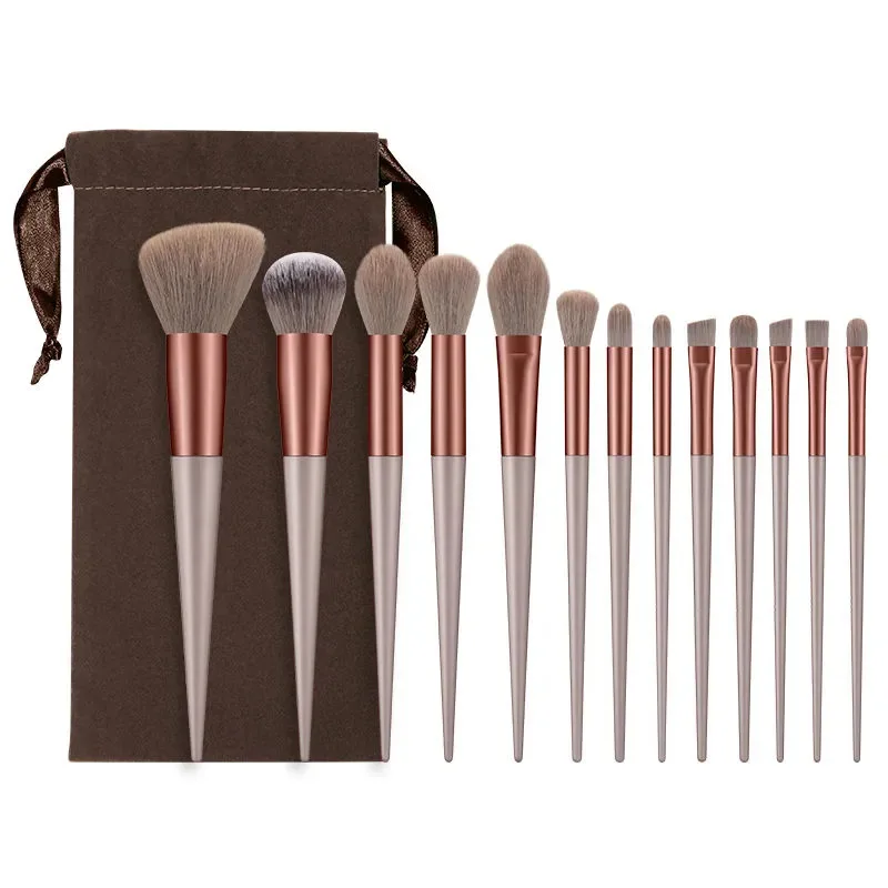 13pcs/set Makeup Brushes Eye Shadow Foundation Women Cosmetic Powder Blush Blending Beauty Make Up Tool Bag