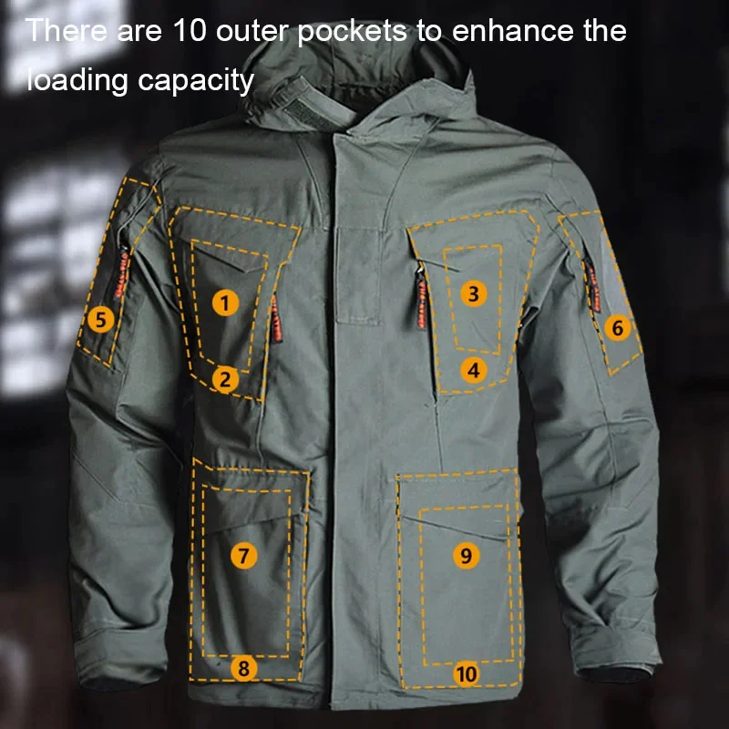 Outdoor Hiking Hunting Working Clothing Army Equipment Waterproof for Autumn Winter Uniform