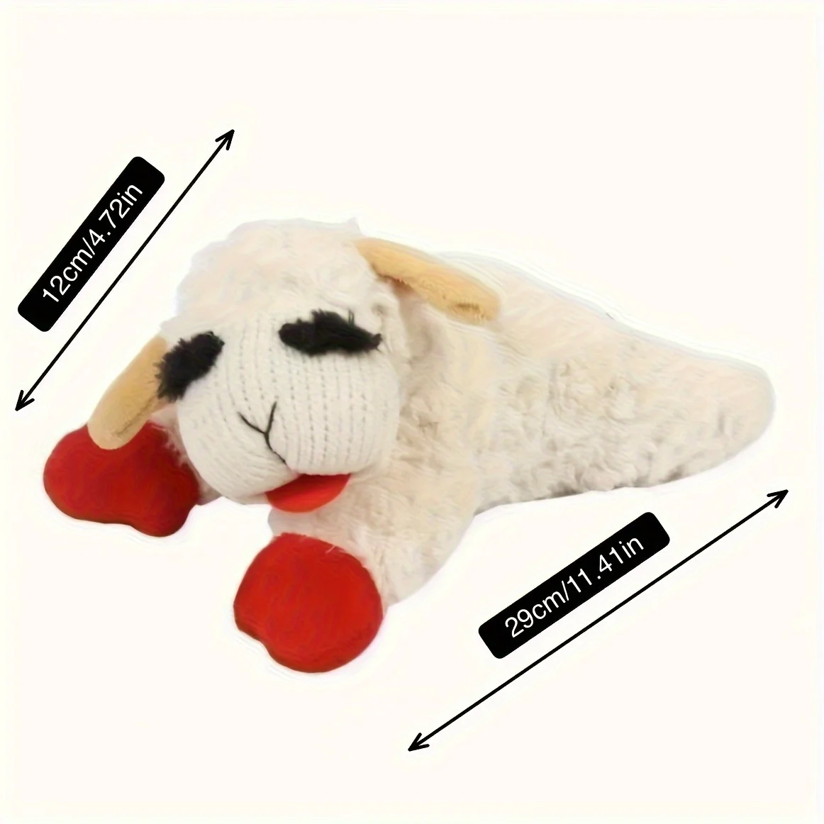 1Pcs Squeaky Plush Lamb & Alpaca Dog Toys - Soft, Durable Chew Play for Medium Breeds