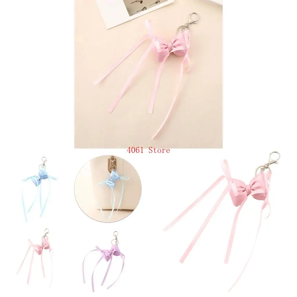 

Stylish Fabric Bows Accessory Purse Ornament Keychain Adds for Women Girls