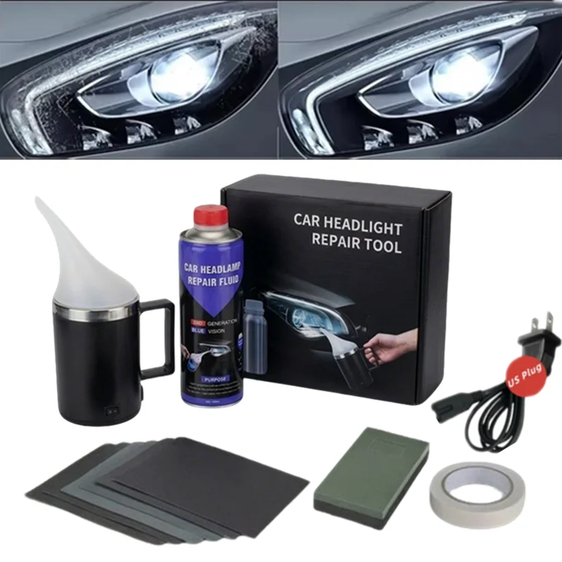

Car Headlight Renovation Repair Tool Automotive Headlight Yellowing Oxidation Polishing Kit Chemical Polymer Liquid Polishing Remover