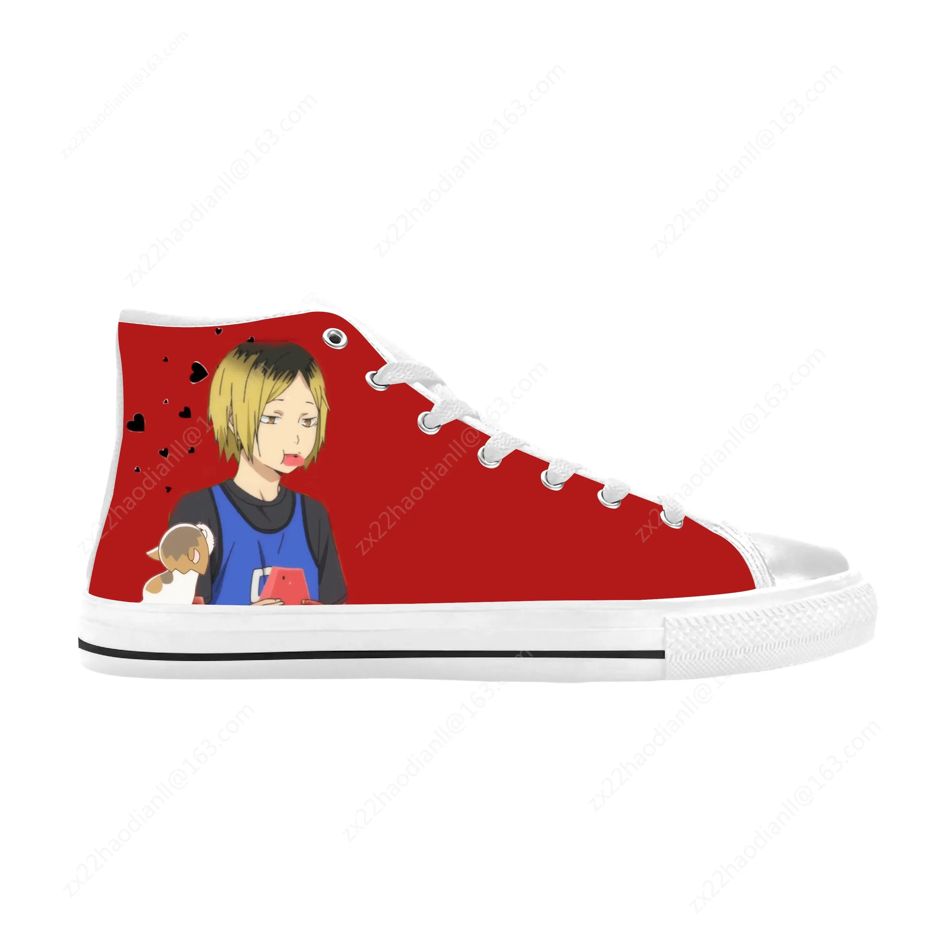 Japanese Anime Manga Cartoon Haikyuu Kozume Kenma Casual Cloth Shoes High Top Comfortable Breathable 3D Print Men Women Sneakers