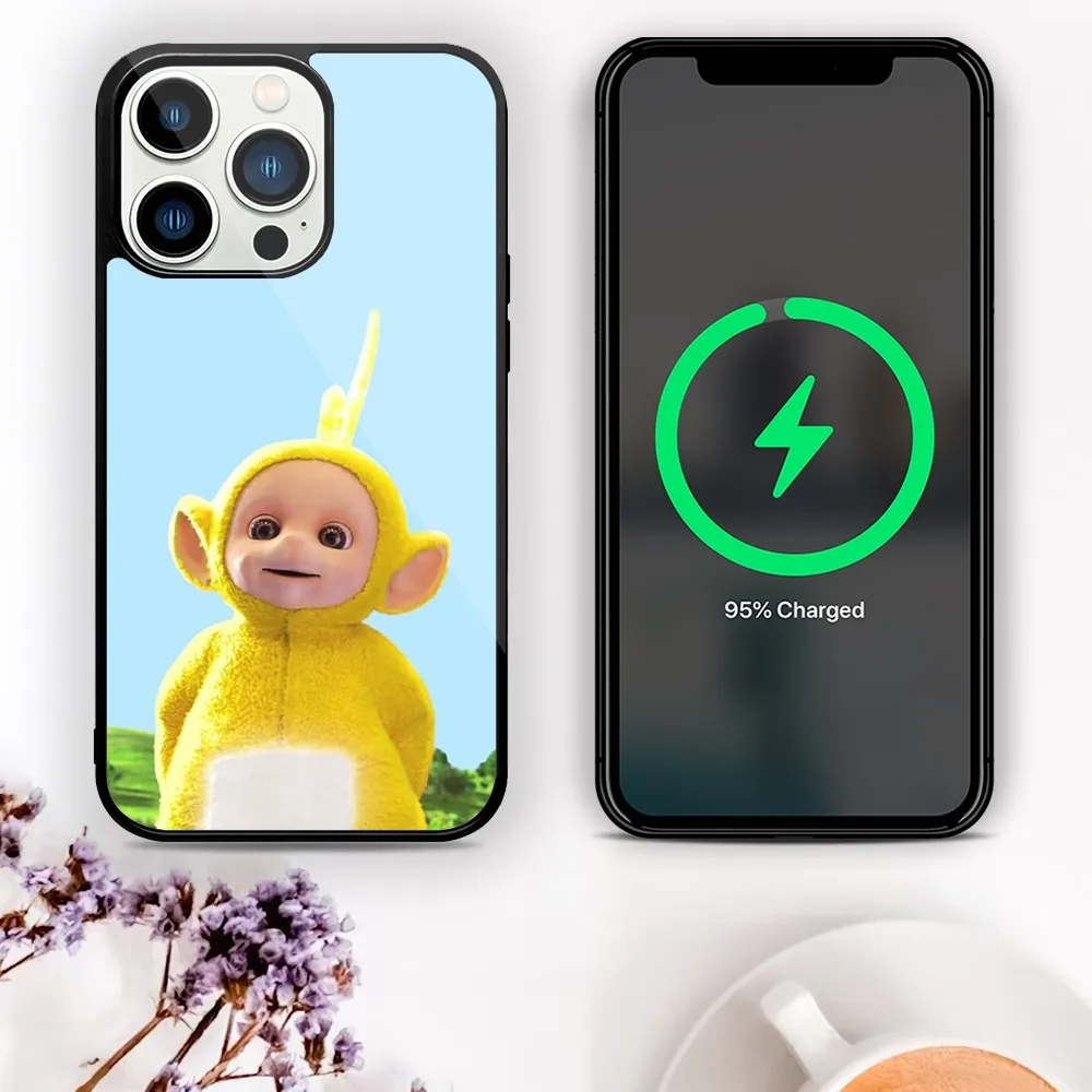 Cartoon T-Teletubbies Cute Phone Case For Magnetic Attraction iPhone 11 12 13 14 15 Mini Pro XS Max X S Plus XR Shell