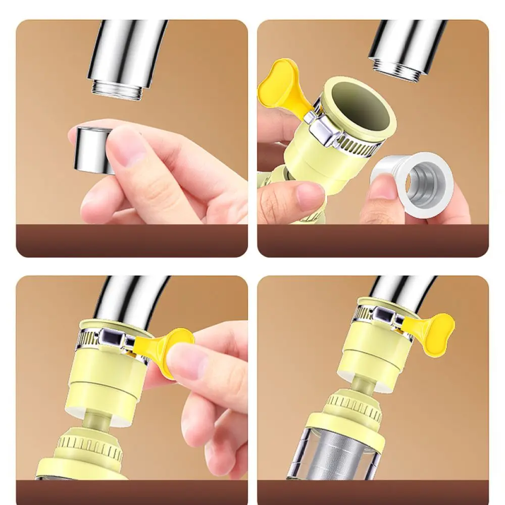 Water Purifying Faucet Extension Sprayer Kitchen Sink Tap Filter Stainless Steel Aerator Household Saving Tool