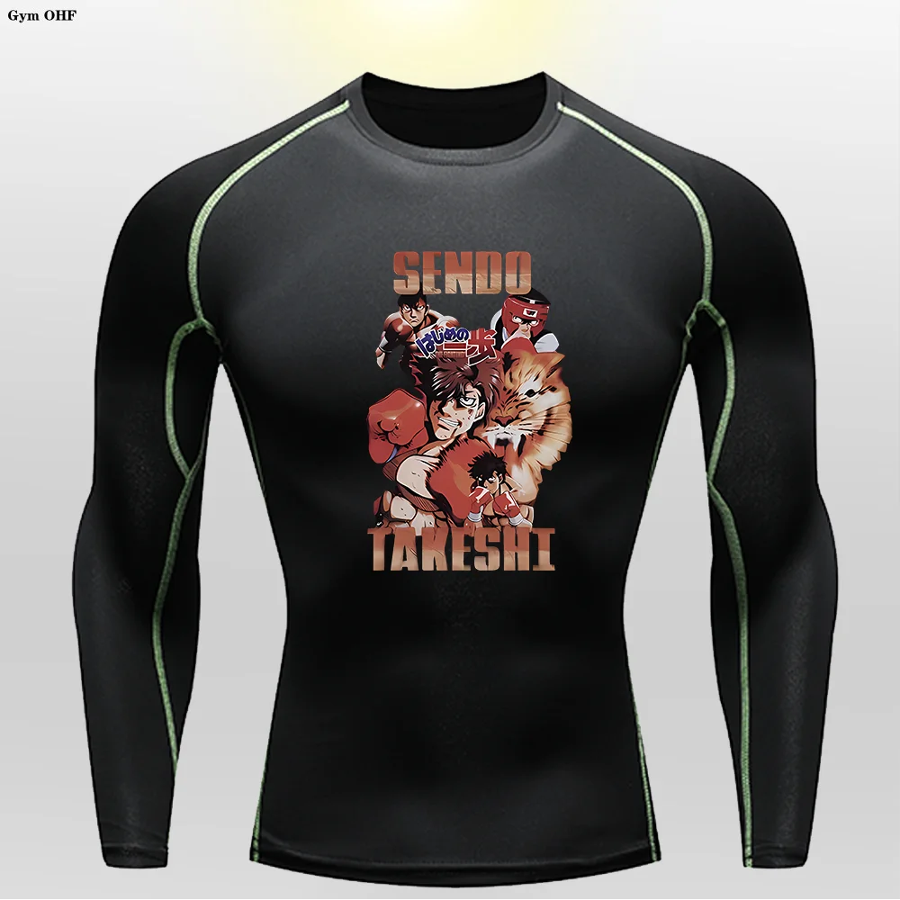 Camiseta de compresión de alta elasticidad con estampado de Anime para niños, disipación del calor, deportes, correr, baloncesto, gimnasio de moda de seda de leche, 2024