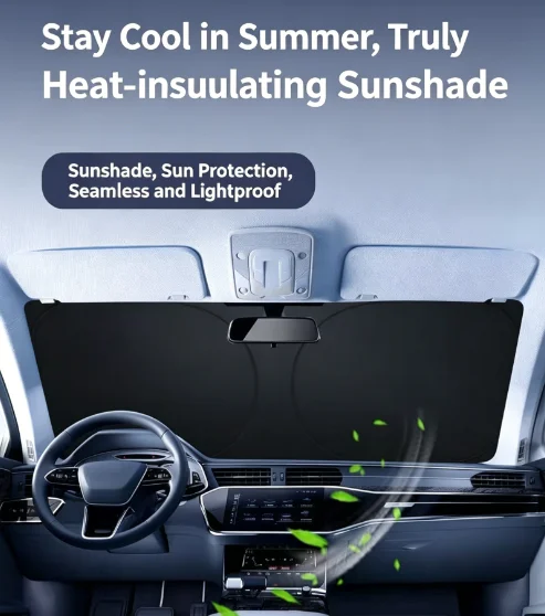 For Toyota C-HR CHR C HR 2016-2023 Car Nano-Insulat Windshield Sunshade UV Block Front Window Sun Visor Foldable Car Accessory view 2