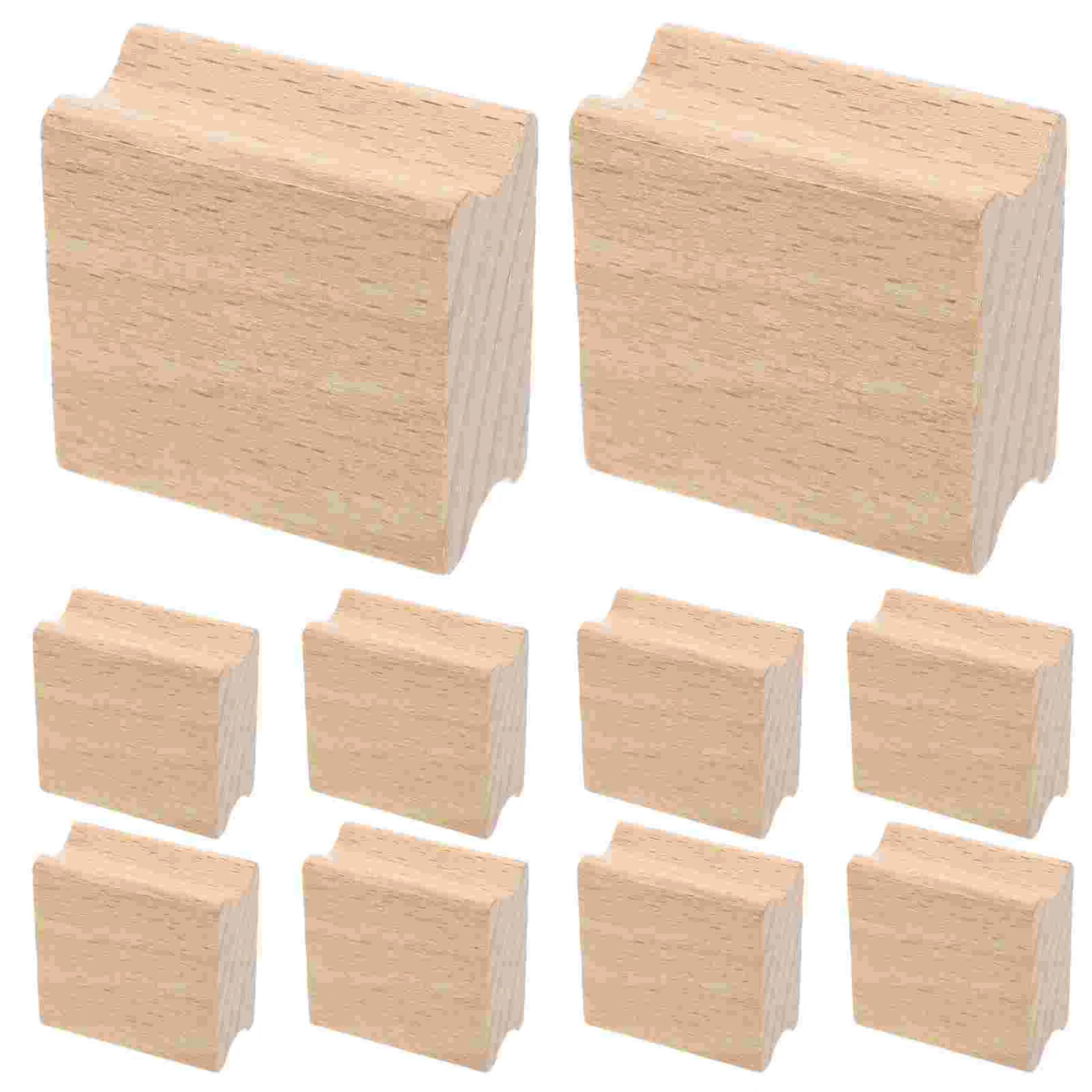 

10 Pcs Guitar Stickers Seal DIY Stamper Hand Account Blank The Sign Square Wooden Novel Baby