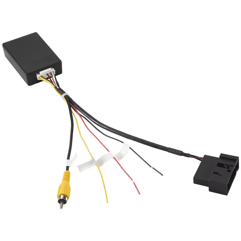 12V Reversing Camera Adapter RGB To AV Rearview Camera Adapter Rear Backup Camera Signal Converter for VW RCD510 RNS510 RNS315