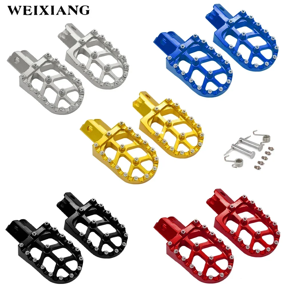 

Universal Motorcycle Wide Foot Pegs CNC Pedals Rests MX Chopper Bobber Style For Pit Bike Braaap Atomic Pitpro MX SSR 110cc 50cc