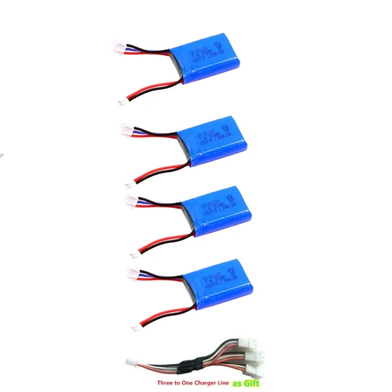 

7.4V 350mAh Battery For 244016 RC Car Battery USB Charging Line Spare Parts For 244016 1:24 Drift Remote Control Car Battery