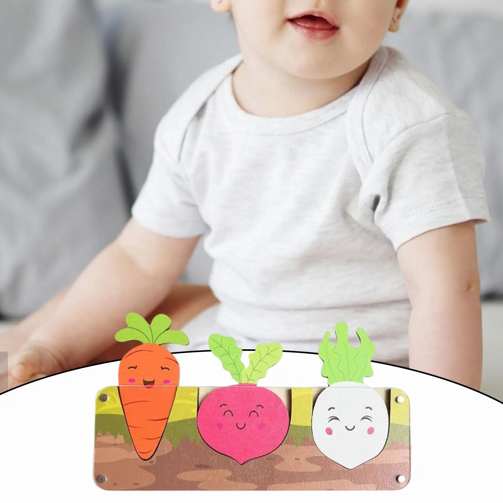 Wooden Busy Board DIY Accessories,Pull Carrots Puzzle,Child Busy Board DIY