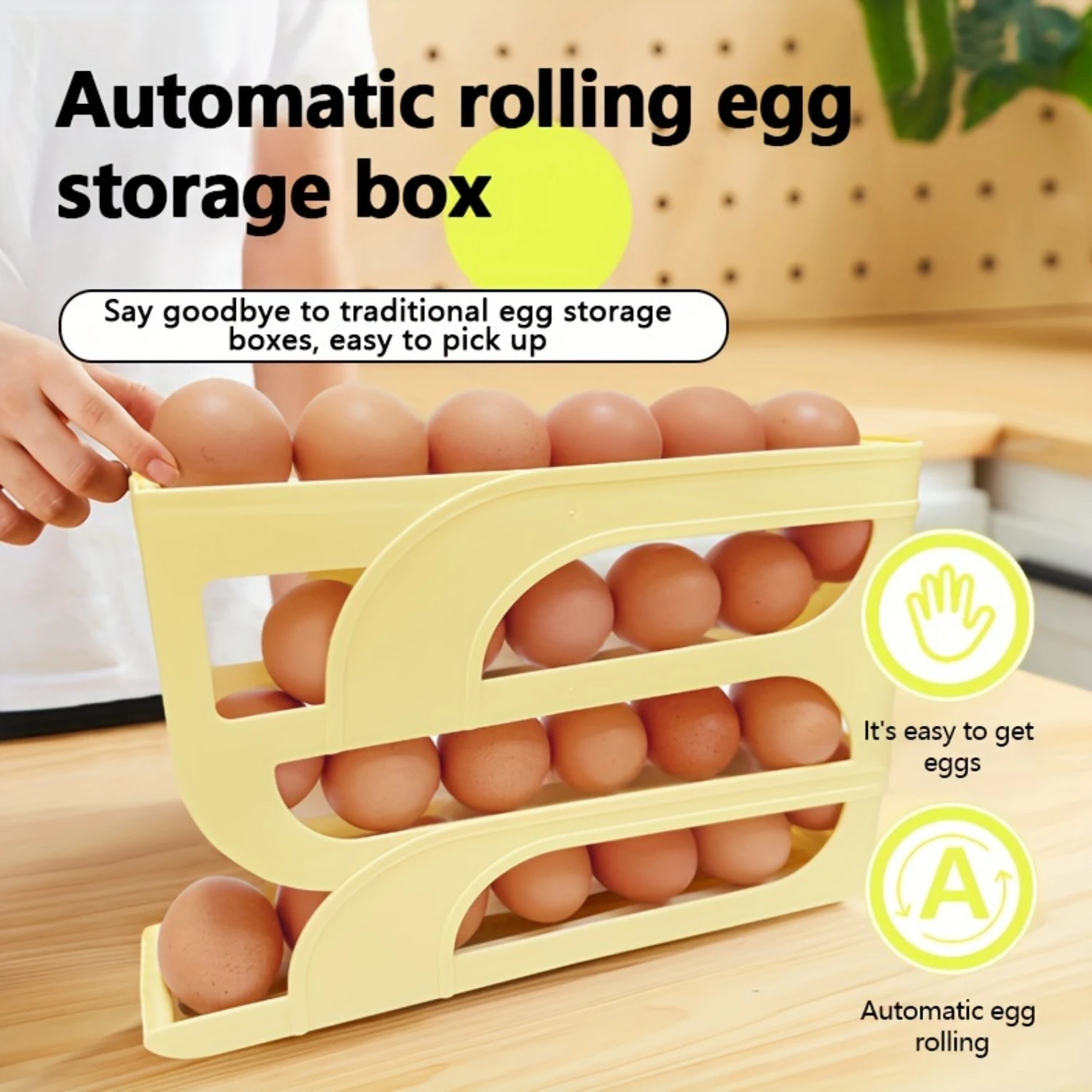 Egg Rack  Rack, Egg Tray Drawer-Style Egg  Rack,  Refrigerator Special Egg Rack,  Egg  Box Egg Rack, Good Things Recommended!