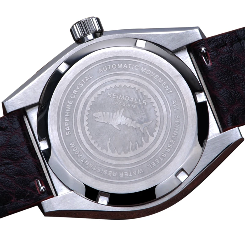 Heimdallr Monster 200M Diver Men Watch Frost Red Dial Sapphire Crystal NH35 ساعة يد ميكانيكية أوتوماتيكية مقاومة للماء كاملة Lume