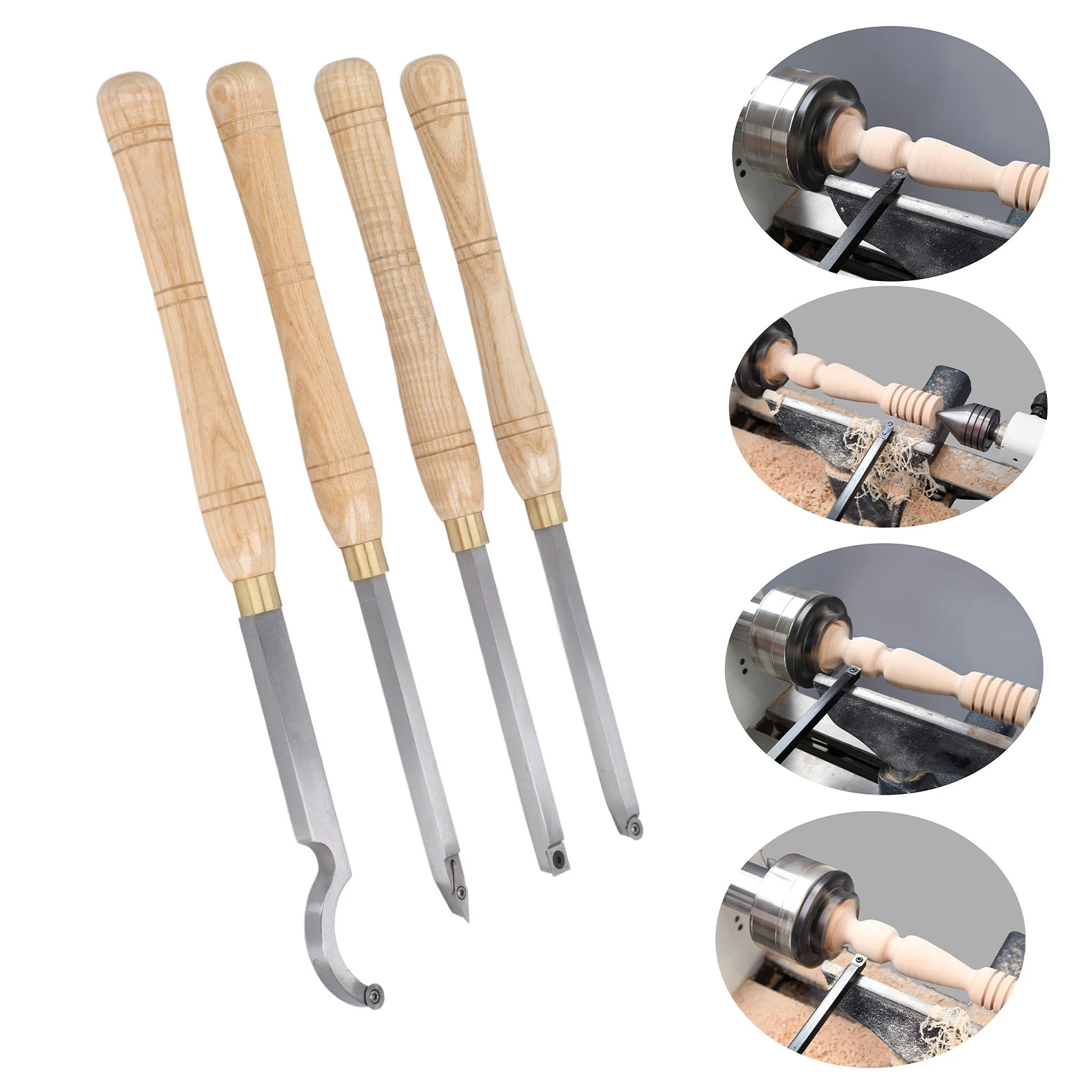 

Lathe Turning Tool Set Lathe Turning Tool Set Removable Wooden Handle Incisive Hard Alloy Steel Lathe Tool for Woodworking