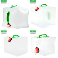 5L/10L/15L Outdoor Folding Water Bag Large Capacity Portable Water Bag Big Container Kettle Plastic Bucket Camping Equipment