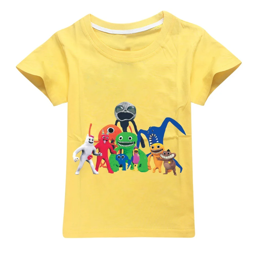 T-shirt imprimé 3D Garten Of BanBan pour enfants, T-shirt dessin animé pour garçons et filles, T-shirt Anime pour tout-petits, Vêtements d'été