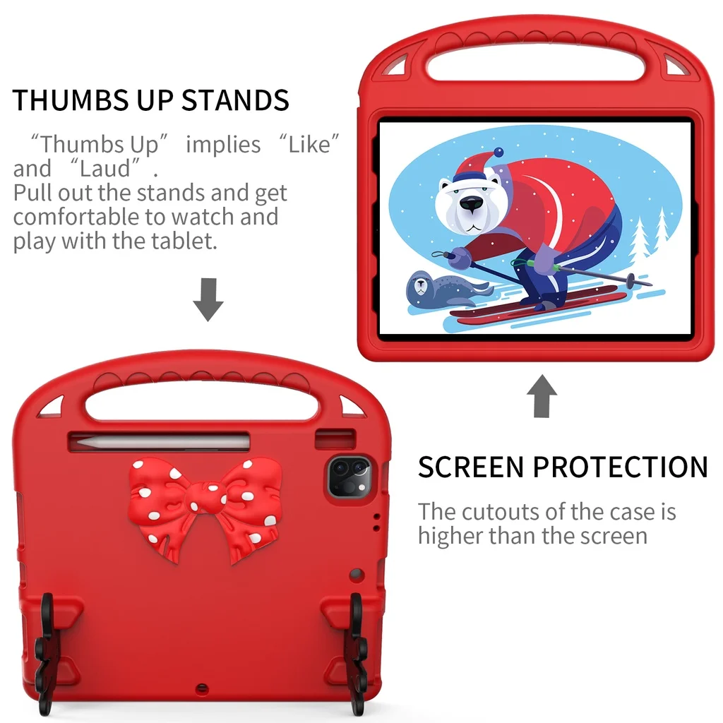 For Ipad Pro 11 2021 2020 2018 Air 5 4 3 2 1 10.2 9th 8th 7th 9.7 2017 2016 5th 6th  Mini 6 EVA Kids Stand Case Shockproof