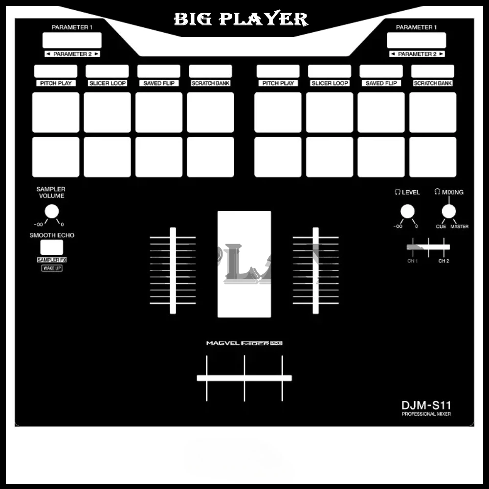 DJM-S11 mixer console panel film.Pioneer colorful stickercan be customized