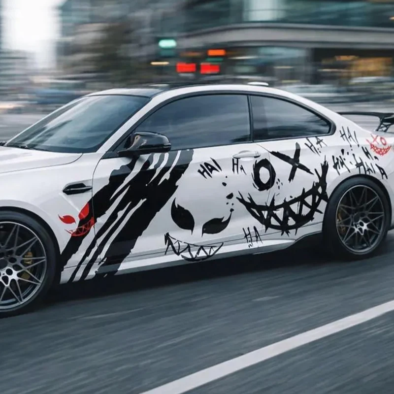 Scary Ahahah Pattern for Car Sticker Decoration Car Body Sporty Style Jdm Stickers Exterior Accessories Waterproof Vinyl Decals