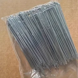 50pcs Landscape Staples, U-Shaped Garden Pins Garden Stakes Staples, Heavy Duty Yard Lawn Tent Stakes Securing Pegs For Weed Ba